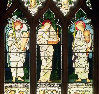 St. Cecilia und zwei Engel, 1870er von Edward Burne Jones